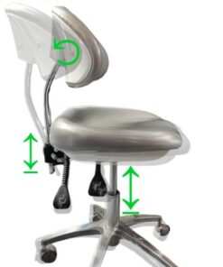 Alternative view of Banqueta premium de eco-cuero soft bordado. CINGOL